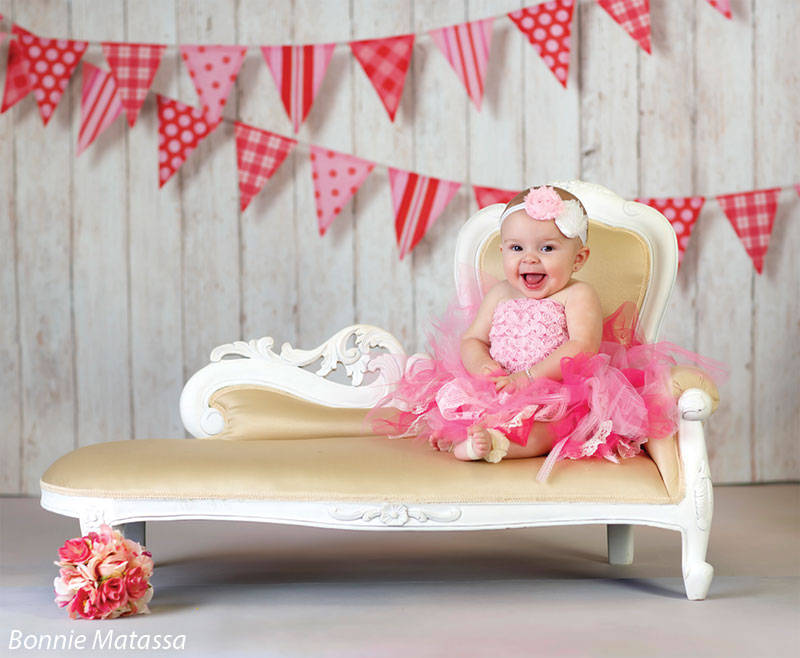 Pink Pennant Backdrop for Photography
