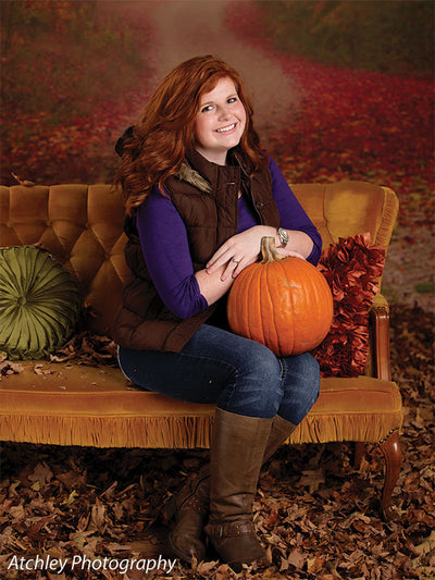 Fall Trail Printed Photography Backdrop