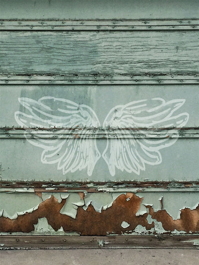 Angel Wings Garage Photography Backdrop