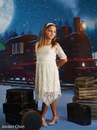 Christmas Express Printed Photography Backdrop