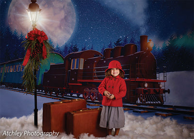 Christmas Express Printed Photography Backdrop