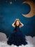 Moon & Stars Photography Backdrop-Paper Moon