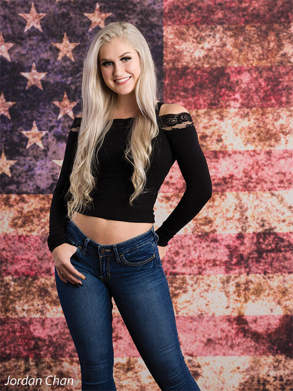 Old Glory Printed Photography Backdrop