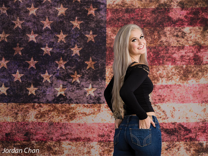 Old Glory Printed Photography Backdrop