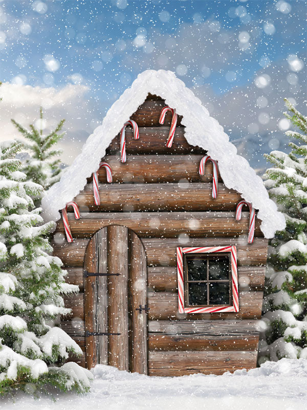Christmas Candy Cabin background
