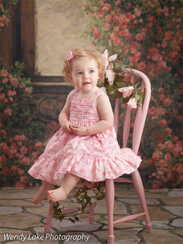 Enchanted Rose Pink Printed Photography Backdrop