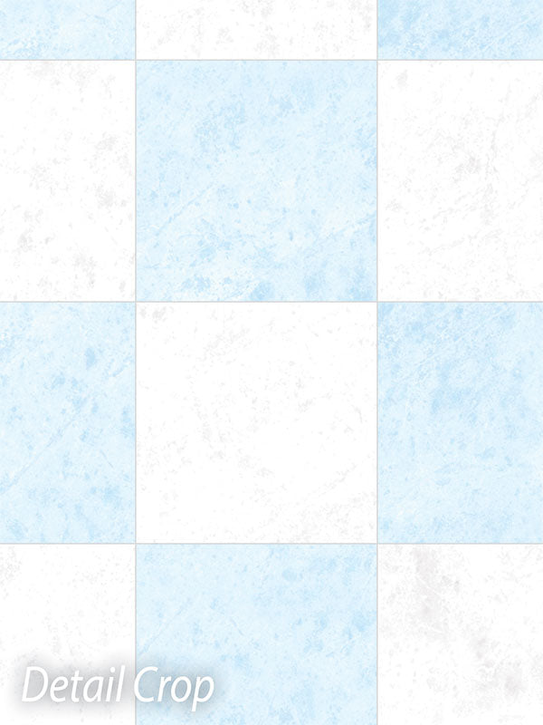 Blue & White Tile Photography Floor Drop