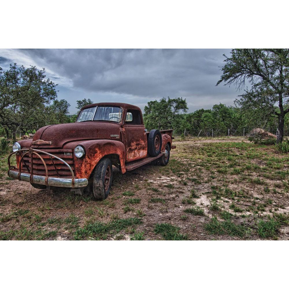 Red Rusty Truck Nature Forrest 