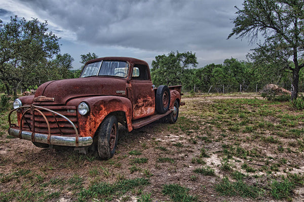 Rusty Truck Printed Photography Backdrop - Denny Manufacturing