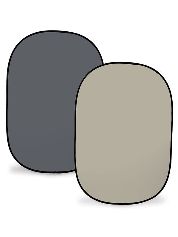 Charcoal Gray & Light Gray Collapsible Backdrop