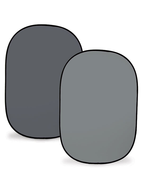 Charcoal Gray & Medium Gray Collapsible Backdrop