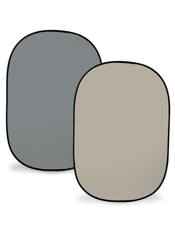Medium Gray & Light Gray Collapsible Backdrop