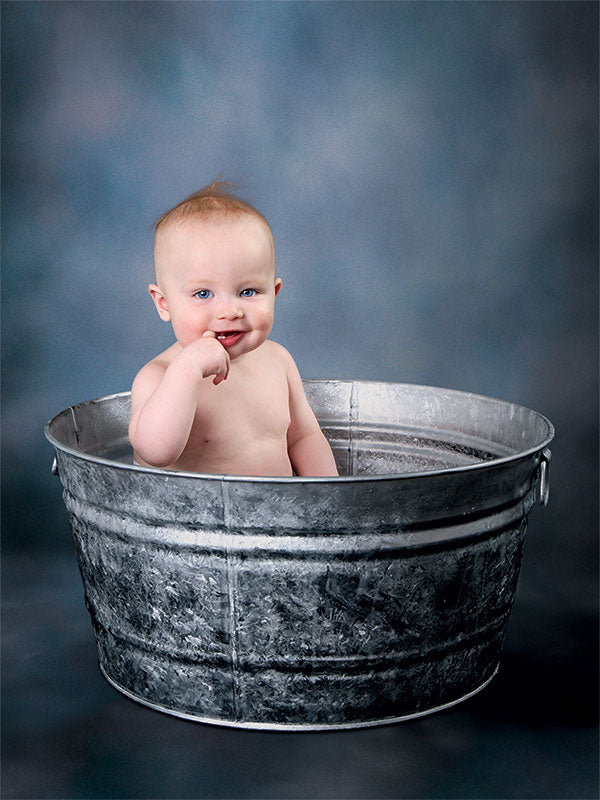 blue handpainted backdrop