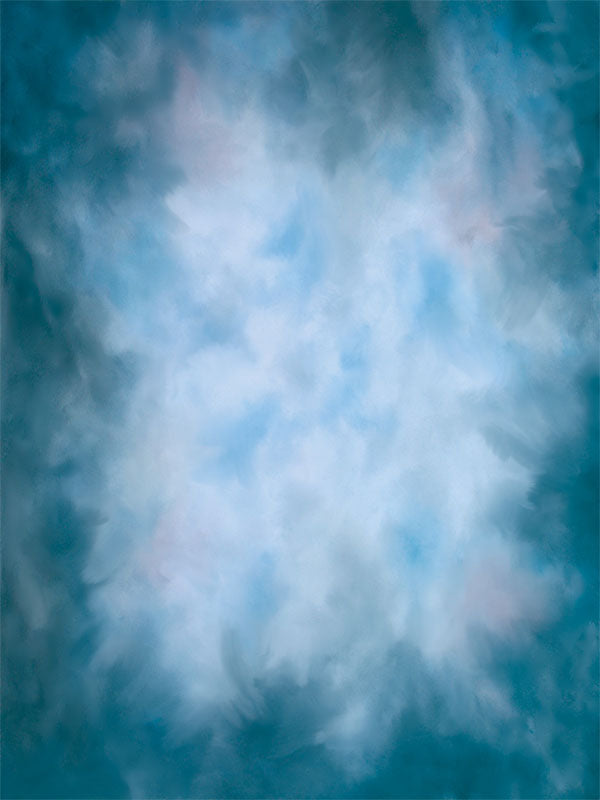 Blue Fog Hand Painted Photo Backdrop